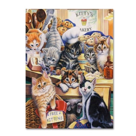 Jenny Newland 'Kitty Bakery' Canvas Art,35x47